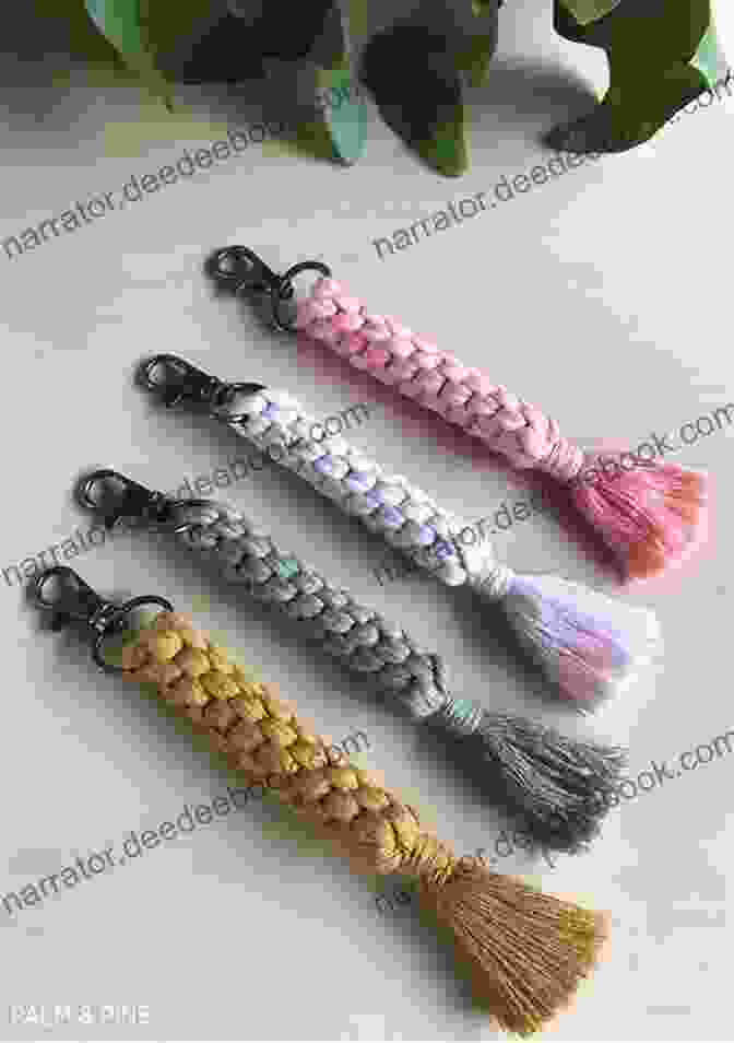 A Close Up Of A Macrame Keychain With Colorful Beads And Tassels Adorable DIY Macrame Keychains: Simple DIY Macrame Keychain Designs You Can Make At Home