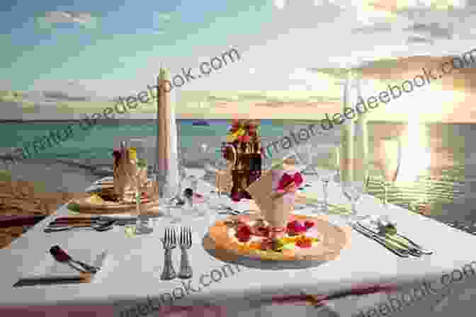 A Couple Enjoying A Meal At A Table Overlooking The Sea The Cake And The Sea