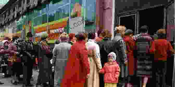 A Group Of People Standing In A Line, Waiting To Vote In A Post Soviet Election. Bloodless Revolution Alena V Ledeneva