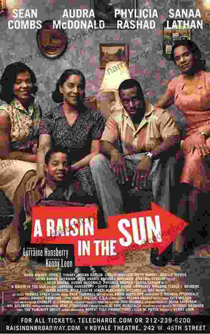 A Raisin In The Sun Poster Showing A Family Of Four Standing In Front Of A House Grain In The Blood (Modern Plays)