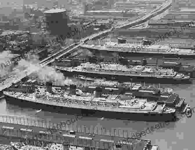 A Vintage Photograph Depicting A Fleet Of Freighters Docked At New York City's Piers, Their Massive Hulls Dwarfing Nearby Buildings And Creating An Iconic Cityscape. Along The Waterfront: Freighters At New York In The 1950s And 1960s