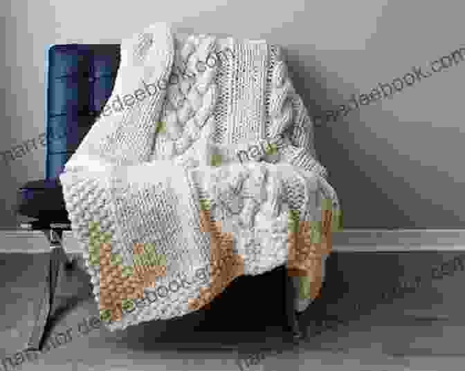 Chunky Knit Blanket In Neutral Tones Be Creative: 101 Ideas To Treasure (Knitting Crocheting And Embroidery 2)