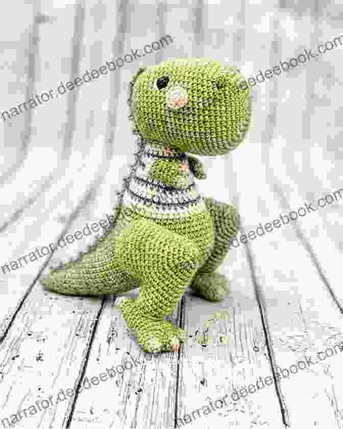 Crocheted T Rex Amigurumi With A Fierce Expression And Detailed Scales Amigurumi Dinosaur Tutorials: Crochet Cute Dinosaurs Patterns For Beginners: Crochet Dinosaurs Tutorials
