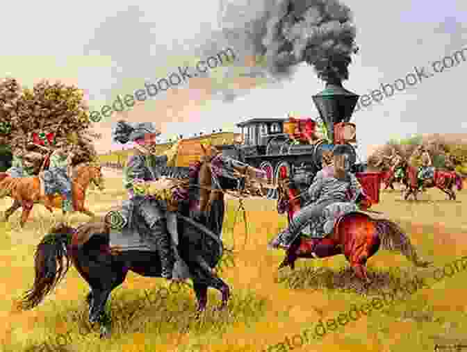 Image Of The Union Raiders Capturing The Confederate Train, The General. The Great Locomotive Chase: The Andrews Raid 1862