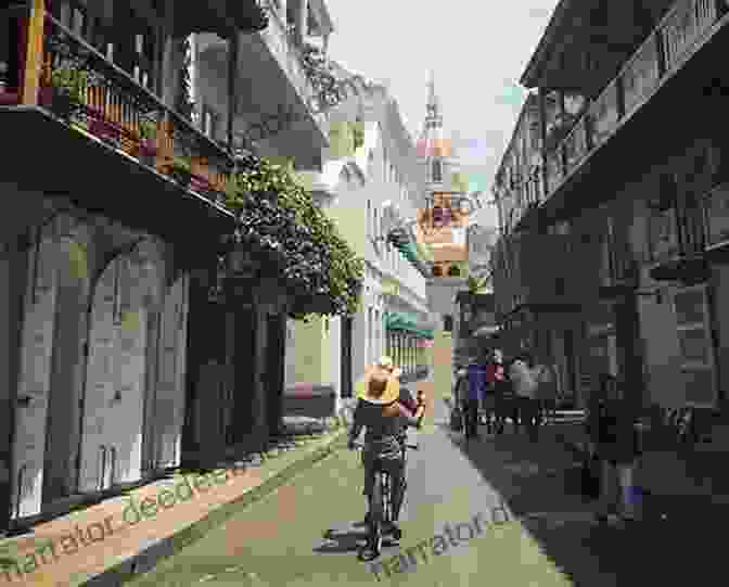 Tourists Exploring The Historical Streets Of Cartagena, Colombia Adventure On Sale Colombia South America