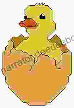 Hatching Duck Cross Stitch Pattern/ Chart: Contains Whole/ Half And Back Stitch Suitable For Putting In Cards/ Frames Etc